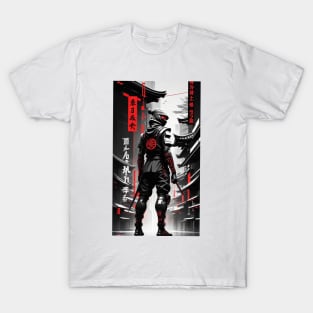 Japanese Ninja - Black and Red T-Shirt